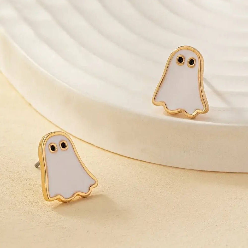 Small Ghost Stud Earrings